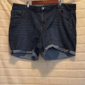 Dark Wash Boyfriend Shorts Lane Bryant 24